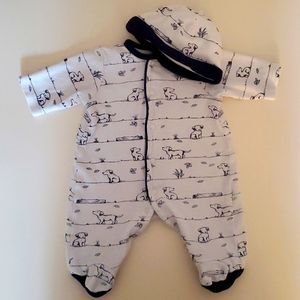 Little Me Puppy Footie & Hat Set (Newborn)